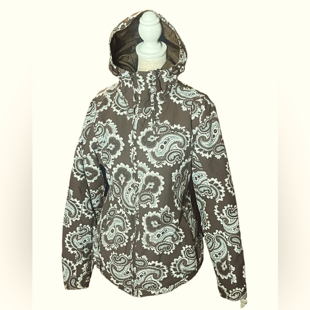 BURTON BROWN & TURQUOISE PAISLEY WINTER SKI PARKA JACKET PRE LOVED (S)